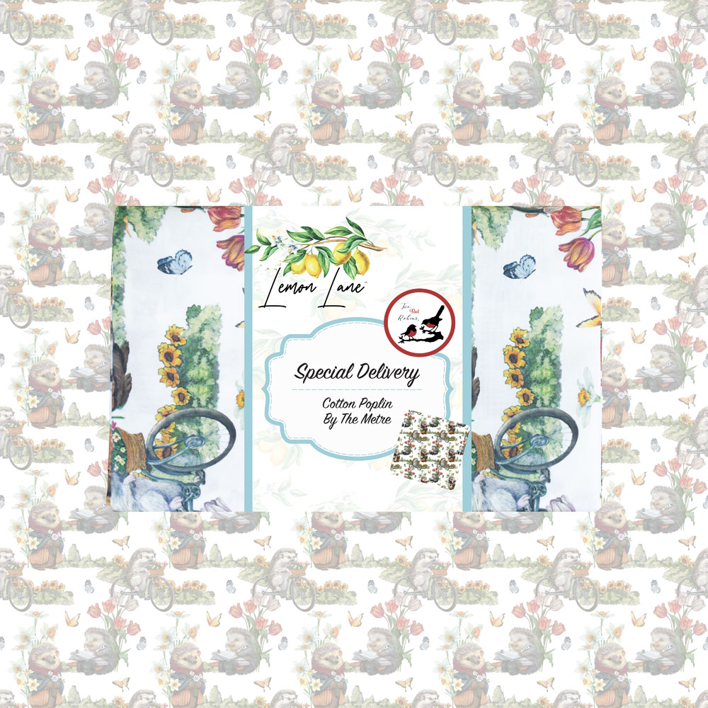 Lemon Lane Special Delivery Cotton Poplin By The Metre Fabric